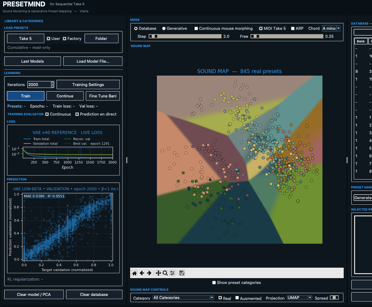 PresetMind sound map interface